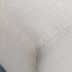 Beige Sofa Ottoman with Plush Corduroy - No Assembly Required