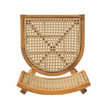 Netro Acacia Wood Dining Chair with Light Brown Wicker