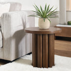 Loanna Wooden Color End Table with Sturdy Tabletop - Brown