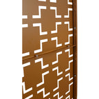 Black Metal Room Divider Privacy Screen with Rust-Resistant Finish