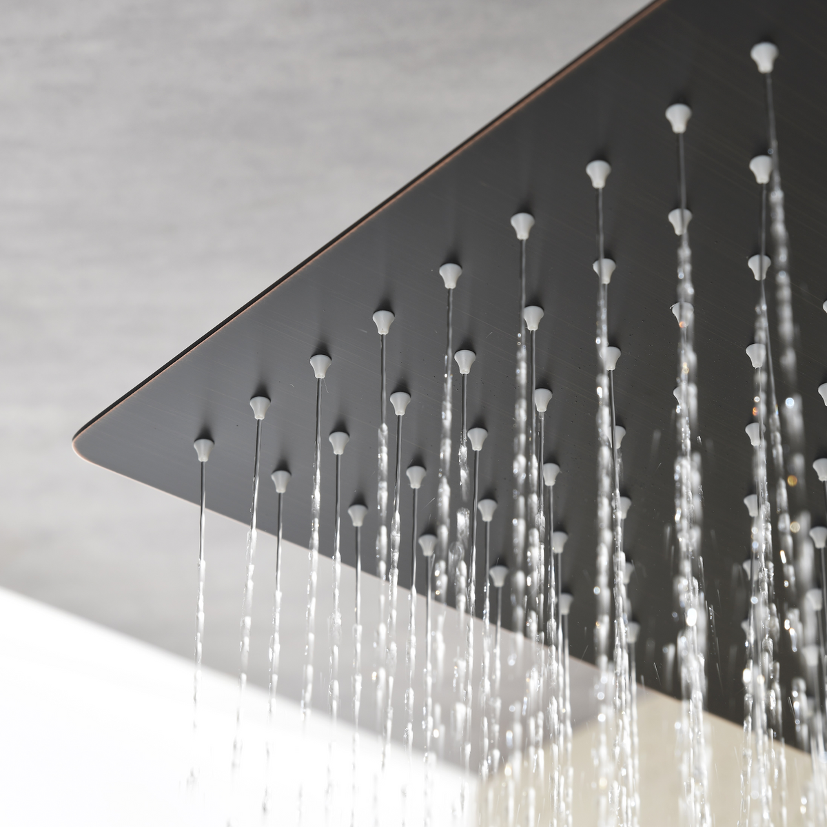 10 Inch Rainfall Square Shower Head with Wall Mount - Oil Rubbed Bronze