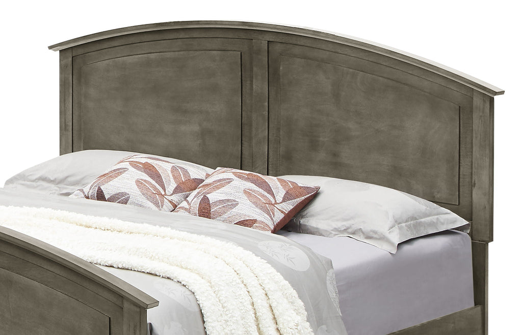 Elegant Panel Bed with Real Wood Veneers - Multiple Colors