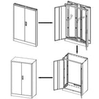 Metal Storage Cabinet With Locking Doors And Adjustable Shelf
