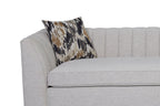 Off White Channel Sofa with Dacron Foam Cushions