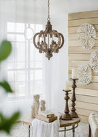 Farmhouse Chandelier with Adjustable Chain - Multiple Colors