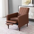 Mid-Century Modern Fabric Recliner Chair with Thick Cushions - Multiple Colors