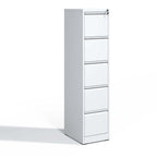 Steel Vertical File Cabinet with Lock – Multiple Sizes - Black or White