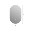 Smart LED Wall Mounted Mirror with Touch Screen and Adjustable Lighting - Pearl Silver