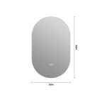 Smart LED Wall Mounted Mirror with Touch Screen and Adjustable Lighting - Pearl Silver