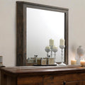 Rustic Mirror with Wooden Frame - Walnut