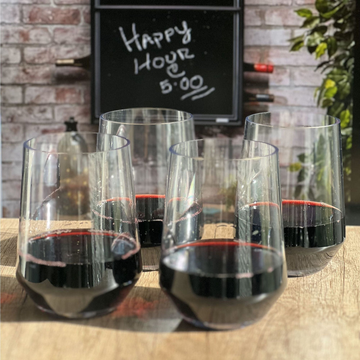 Unbreakable Wine Glasses with 17oz Capacity - Clear (Set of 4)