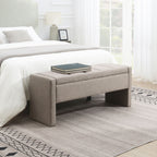 Modern Upholstered Large Bed End Bench with Hidden Storage - Multiple Colors