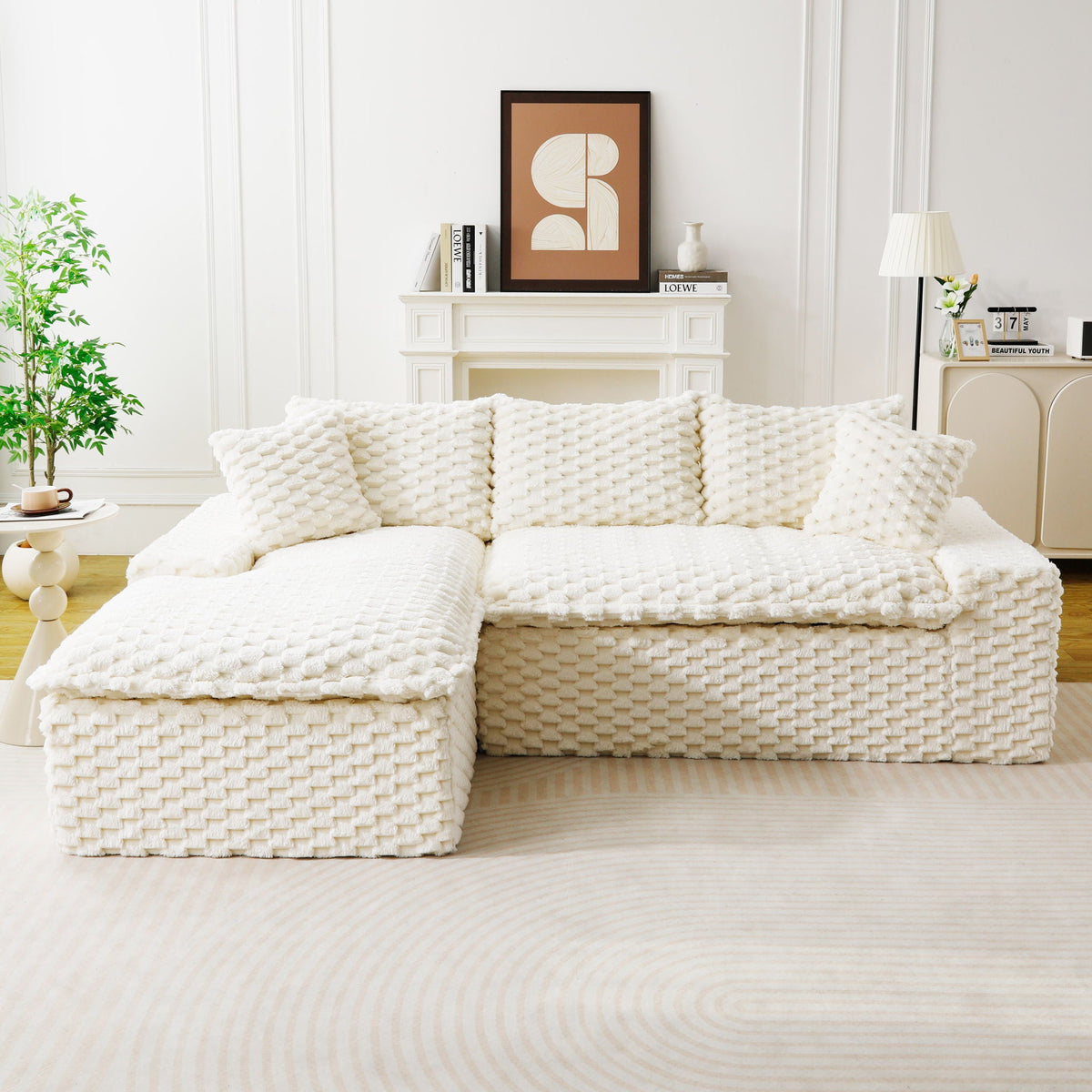Convertible Modular Sectional Sofa with Twin Seat and Chaise - Multiple Colors