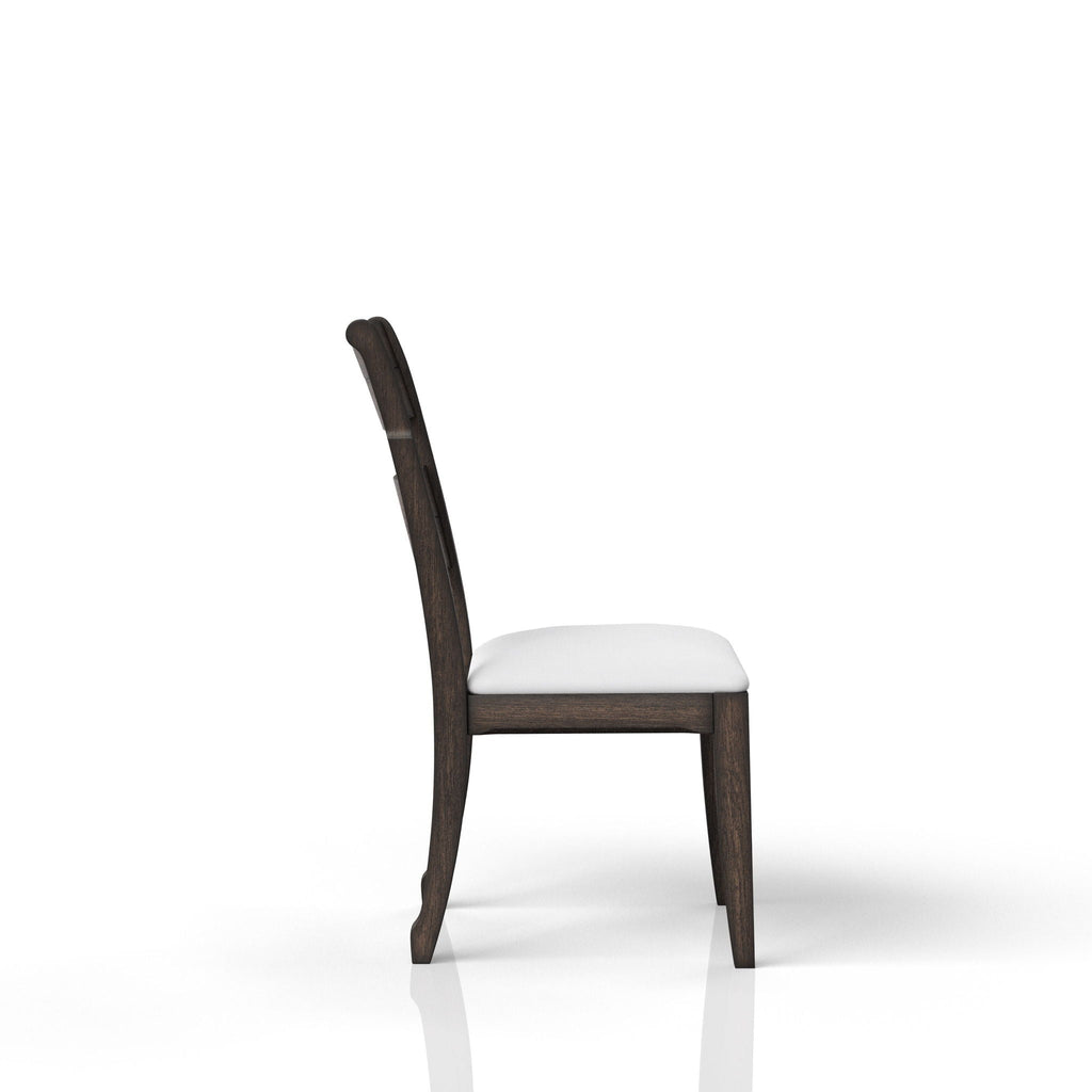 Upholstered Seat Side Chair with Ladderback - Chocolate