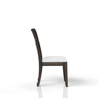 Upholstered Seat Side Chair with Ladderback - Chocolate