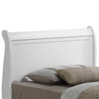 Sleigh Bed with Low Footboard - Real Wood Veneers, Multiple Colors