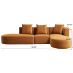 Light Brown Sectional Sofa with Plush Cloud Comfort - Left or Right Facing