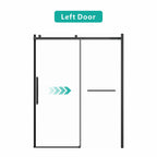 Frameless Sliding Shower Door with 8mm Tempered Glass - Matte