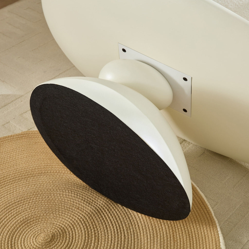Lucky Stone Shaped Table with Sculptural Base – White, Black, or Gray