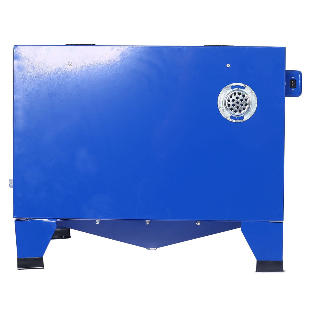 Bench Top Portable Sand Blaster Cabinet Kit 25 Gallon with Sealed Gloves - Blue