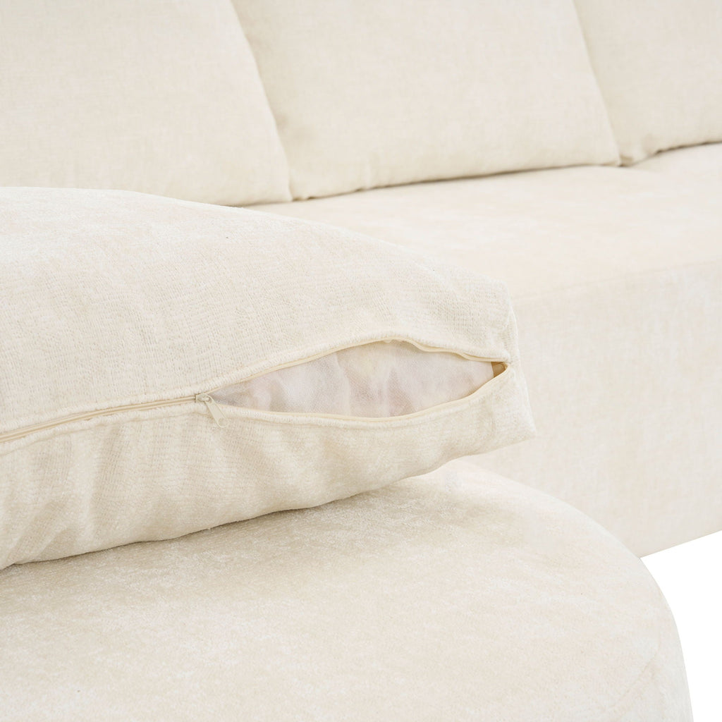 Modular Cloud Sectional Sofa Set with Deep Seating - Choose Beige, Dark Gray, or Dark Brown
