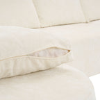 Modular Cloud Sectional Sofa Set with Deep Seating - Choose Beige, Dark Gray, or Dark Brown