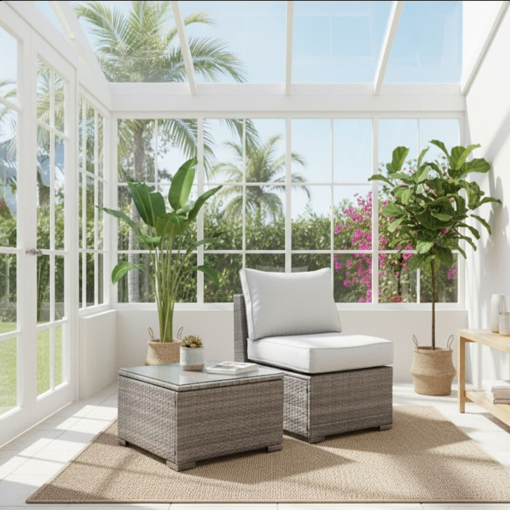 Modern Patio Set With Coffee Table - Weather-Resistant Frame - Multiple Colors