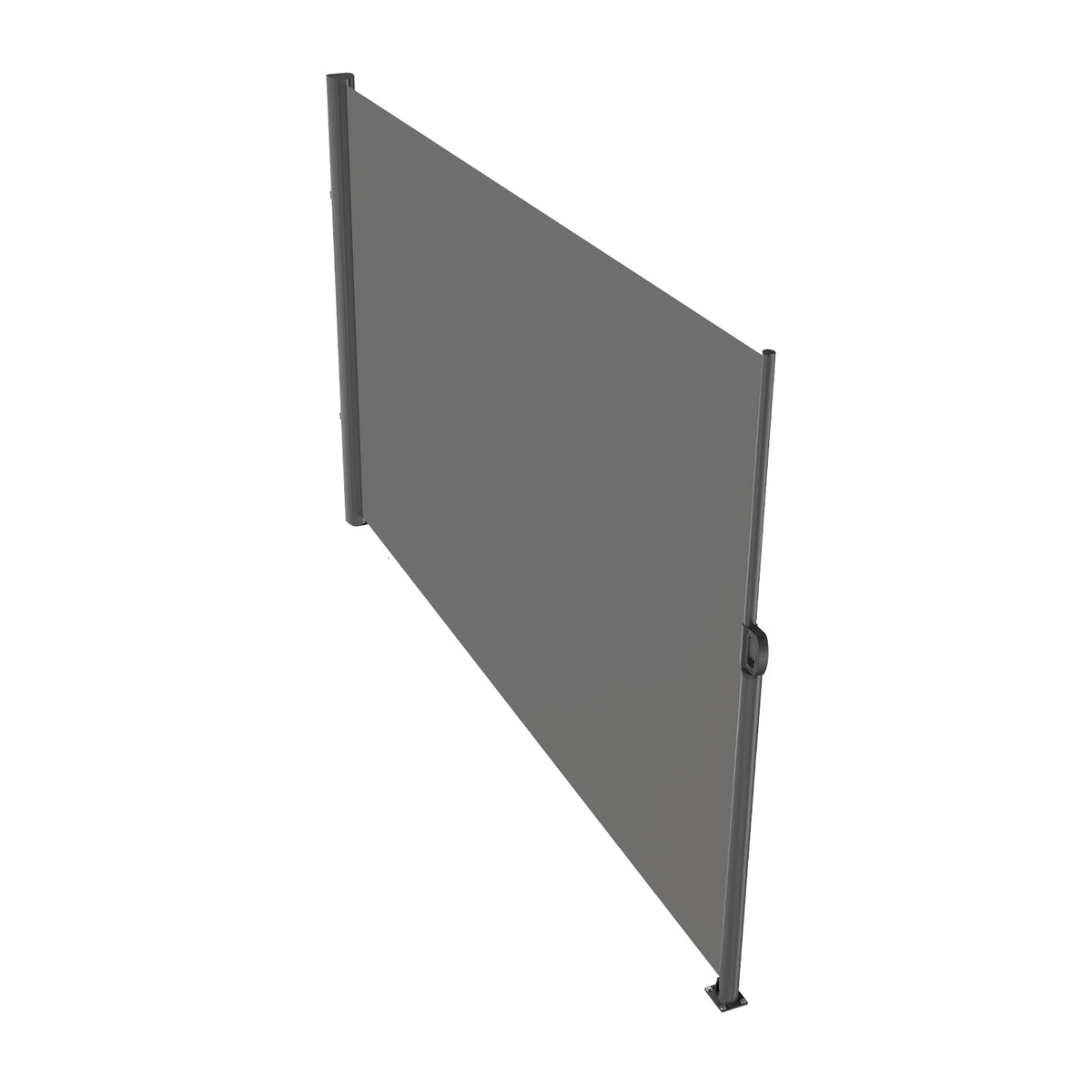 Retractable Side Awning with Aluminum Frame - Grey
