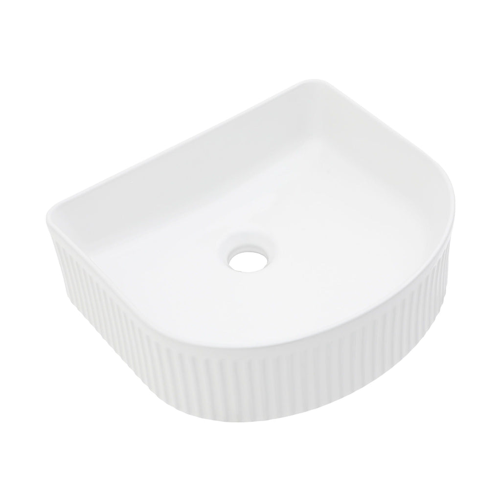 Vessel Bathroom Sink with Modern Design - White