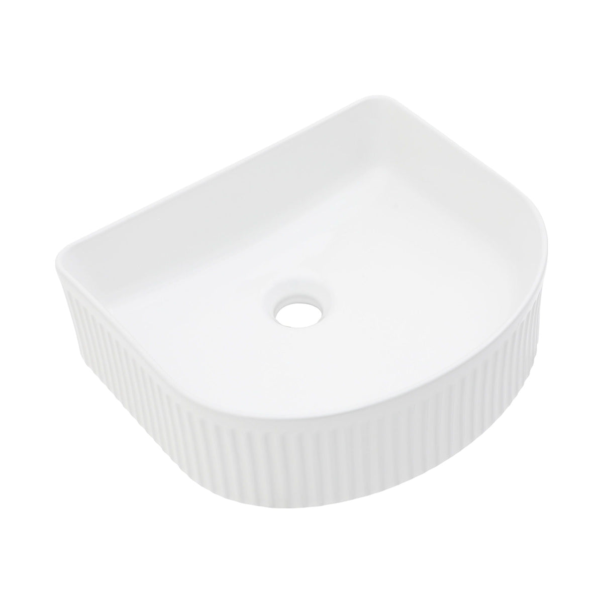 Vessel Bathroom Sink with Modern Design - White