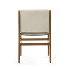Contemporary Dining Chair Set with Upholstered Fabric Seats - Light Brown