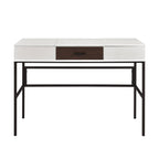 Black & Natural Writing Desk with USB Port - Verster