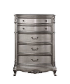 Ariadne Antique Silver Accent Chest with Intricate Detailing - Silver