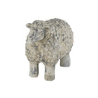 Magnesium Sheep Figurine with Weathered Finish - White & Gray