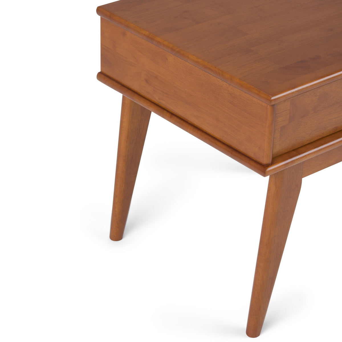 Handcrafted Mid Century End Table with Drawer – White, Dark Brown, or Light Brown