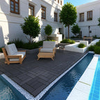 Interlocking Deck Tiles with Anti-Slip Surface - Dark Gray or Dark Brown