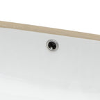 Modern Ceramic Undermount Bathroom Sink with Overflow - White or Black