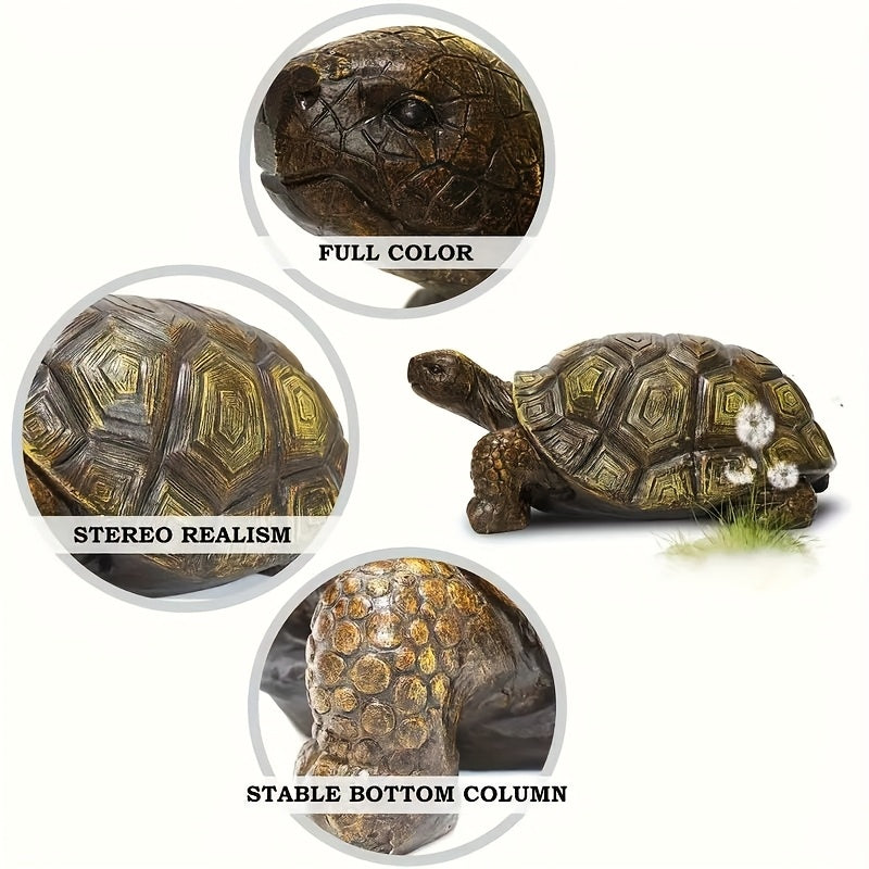 Large 3D Turtle Statue with Realistic Detailing - Resin