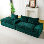 Convertible Modular Sectional Sofa with Twin Seat and Chaise - Multiple Colors