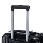 ABS Spinner Wheel Luggage Set with Cosmetic Case - Black