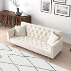 Convertible Fabric Futon Sofa Bed with Adjustable Positions - Multiple Colors