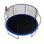 14 Ft Outdoor Trampoline with Basketball Hoop & Ladder - Black / Blue