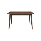 Rectangular Modern Dining Table with Solid Wood Construction – Dark Brown or White
