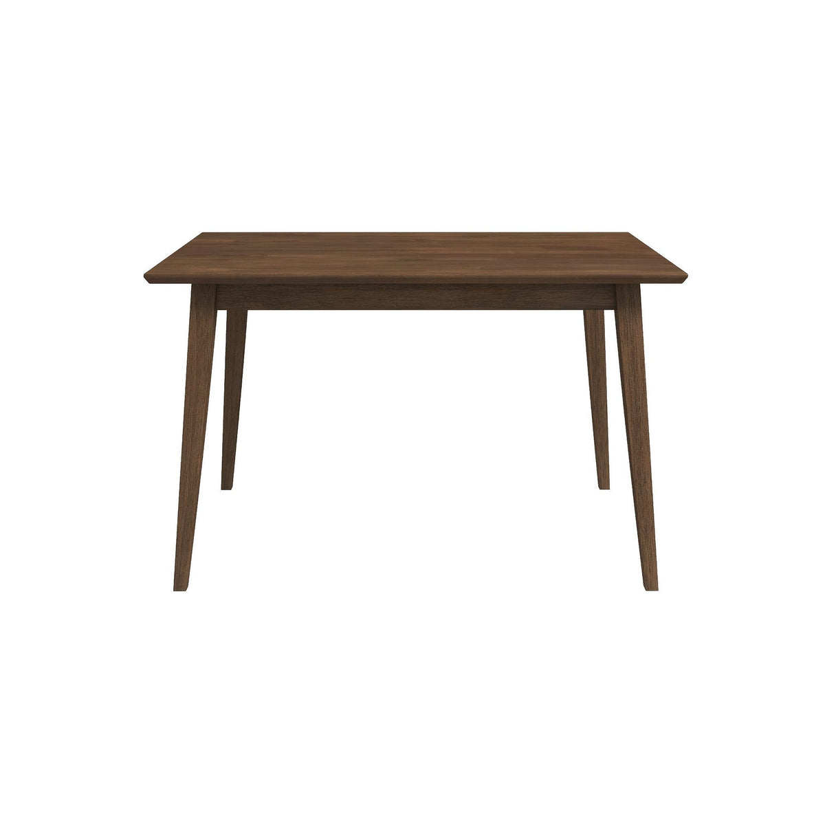 Rectangular Modern Dining Table with Solid Wood Construction – Dark Brown or White
