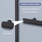Dual Sliding Frameless Shower Door with Silent Soft-Close Design - Matte