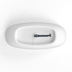 Matte White Freestanding Soaking Bathtub with Ergonomic Design - Solid Surface