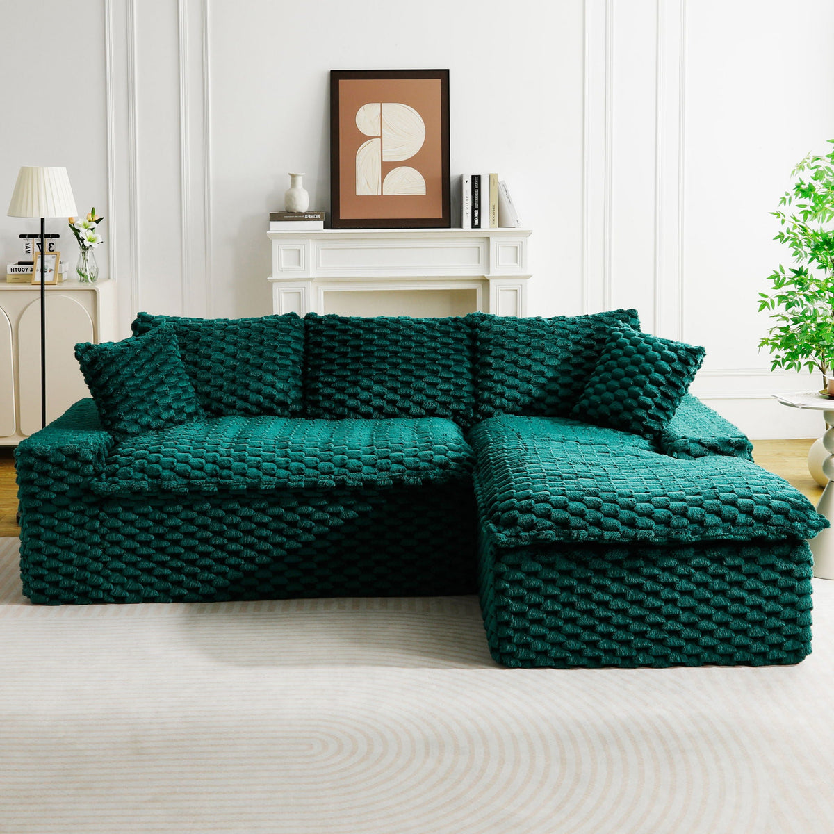 Convertible Modular Sectional Sofa with Twin Seat and Chaise - Multiple Colors