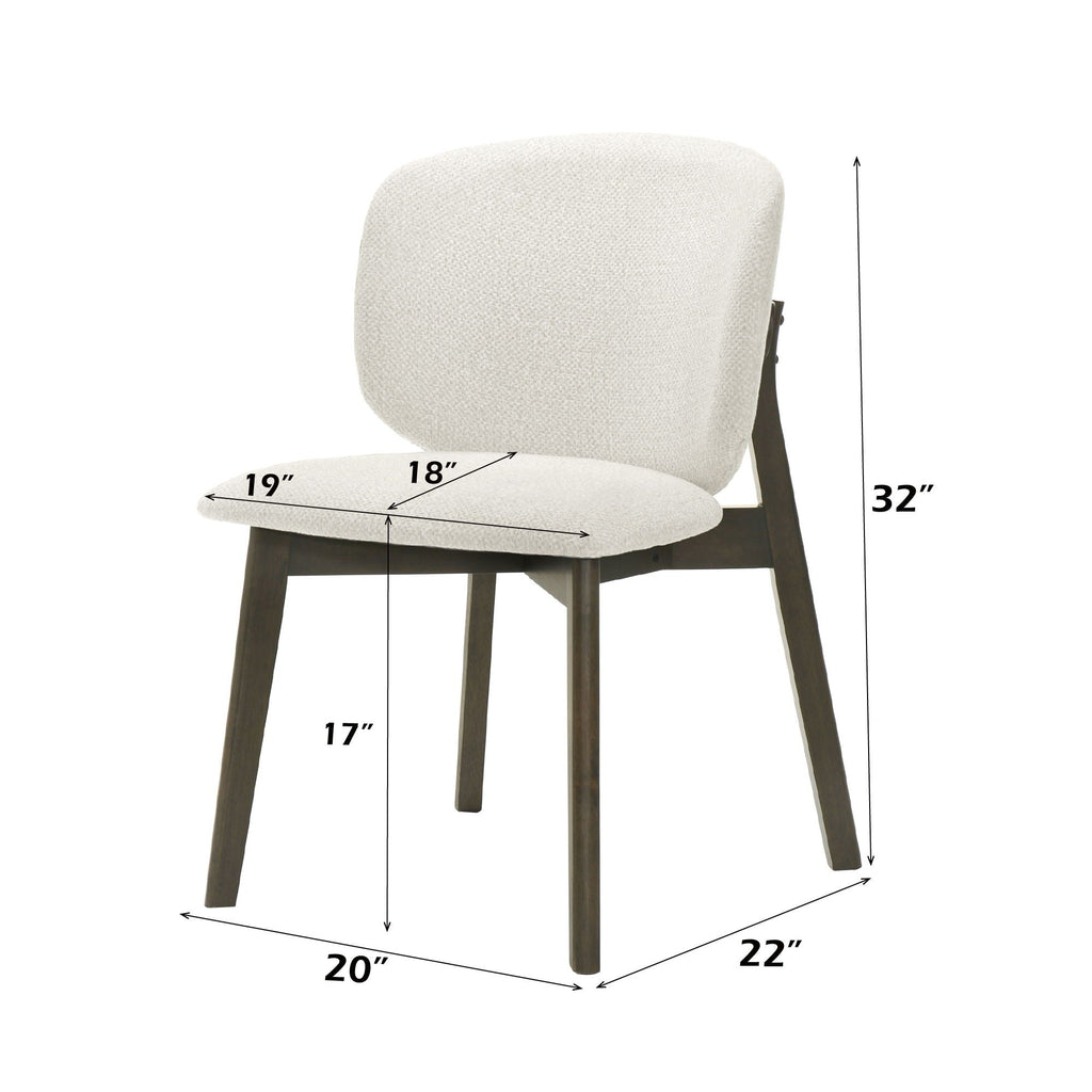 Gray & Walnut Side Chair Set with Cushion - Set of 2