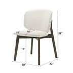 Gray & Walnut Side Chair Set with Cushion - Set of 2