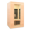 Hemlock Far Infrared Roof Embedded Indoor Sauna Room with LCD Controls - Light Brown